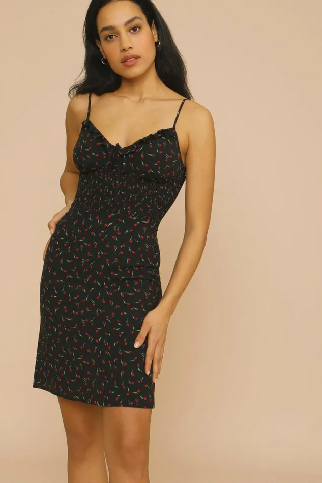 Rouje ANDRIA Dress Mini Tulipe Noir Women Dresses