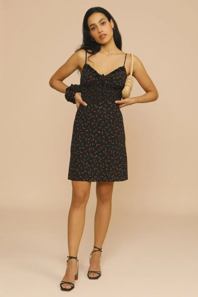 Rouje ANDRIA Dress Mini Tulipe Noir Women Dresses