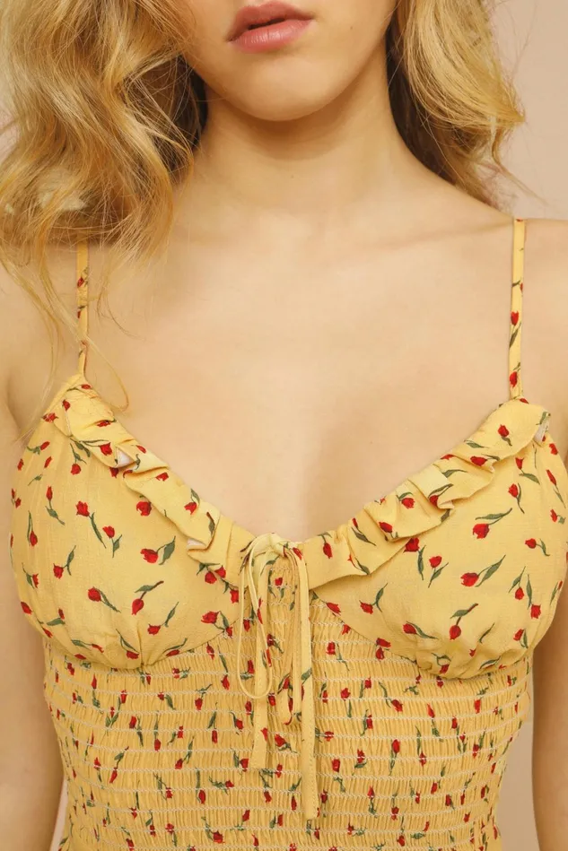 Rouje ANDRIA Dress Mini Tulipe Paille Women Dresses