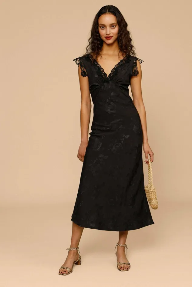 Rouje MINETTE Dress Jacquard Noir Women Dresses