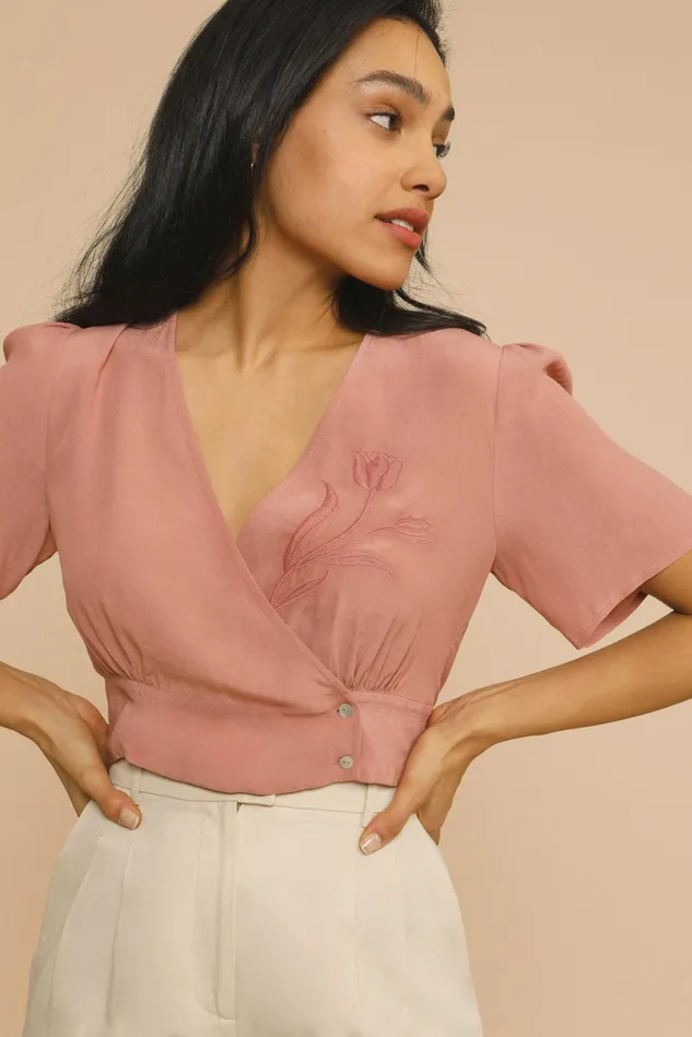 Rouje SARAH Top Pink Women Blouses and Tops