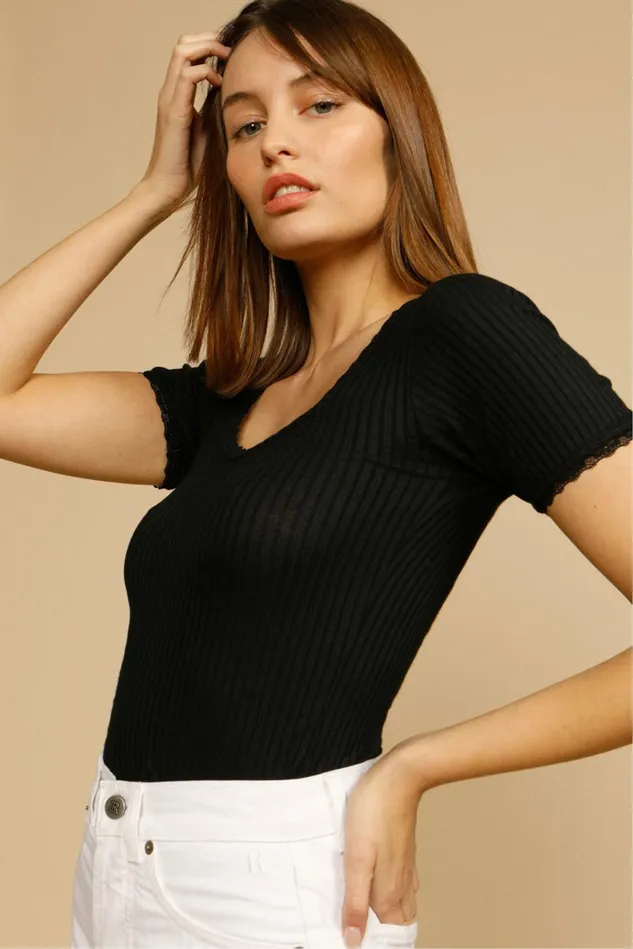 Rouje TShirt GIUIA Black Women Tshirts and Tank Tops