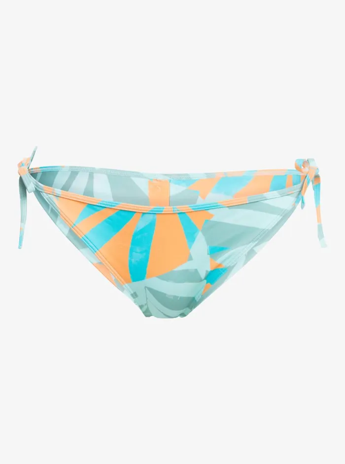 Roxy Active Swimsuits Roxy Pro The Tie Slide Cheeky Bikini Bottoms Blue Surf All Palmed Out 8211 Women