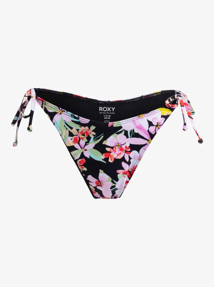 Roxy Bikini Bottoms Pants Beach Classics Tie Side High Leg Cheeky Bikini Bottoms Anthracite New Life 8211 Women