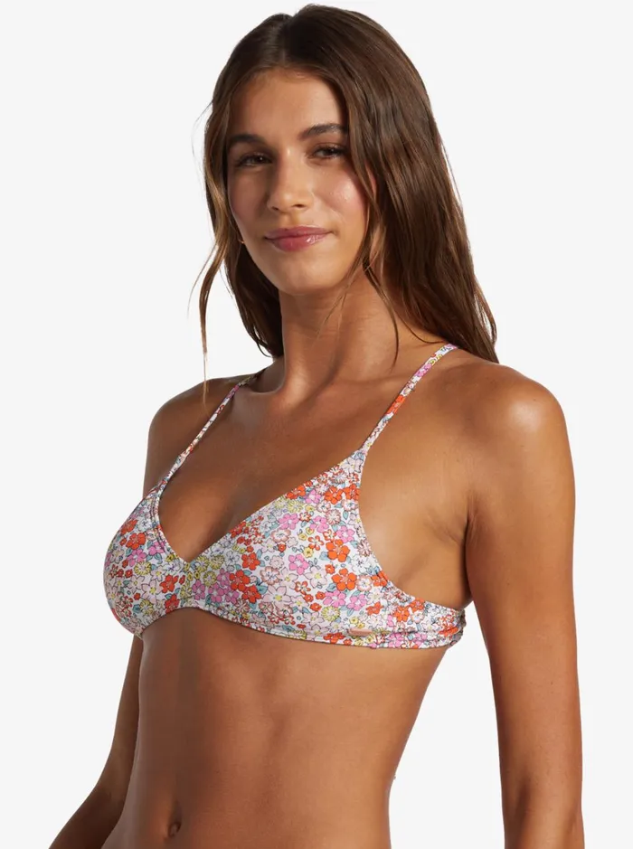 Roxy Bikini Tops Printed Beach Classics Triangle Bikini Top Tiger Lily Autumn Ditsy 8211 Women