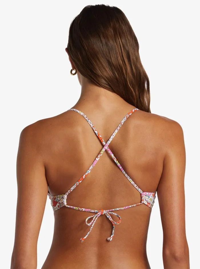 Roxy Bikini Tops Printed Beach Classics Triangle Bikini Top Tiger Lily Autumn Ditsy 8211 Women