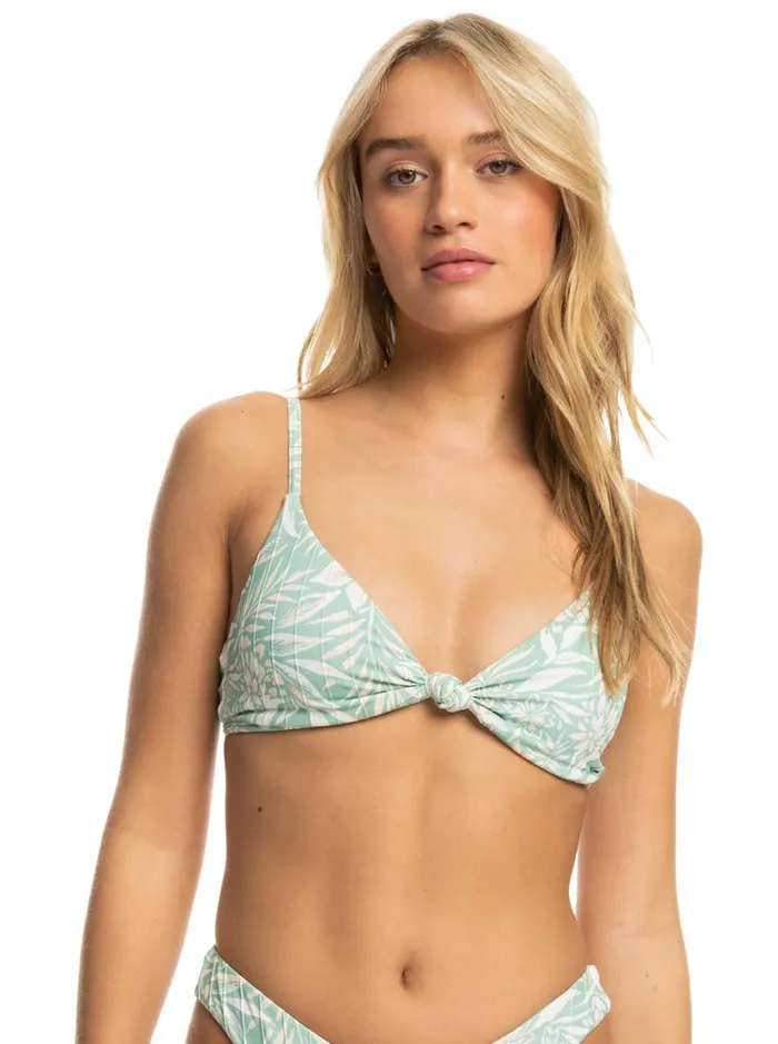 Roxy Bikini Tops Rib Roxy Love The Surf Knot Bikini Top Blue Surf Planao Apparel 8211 Women