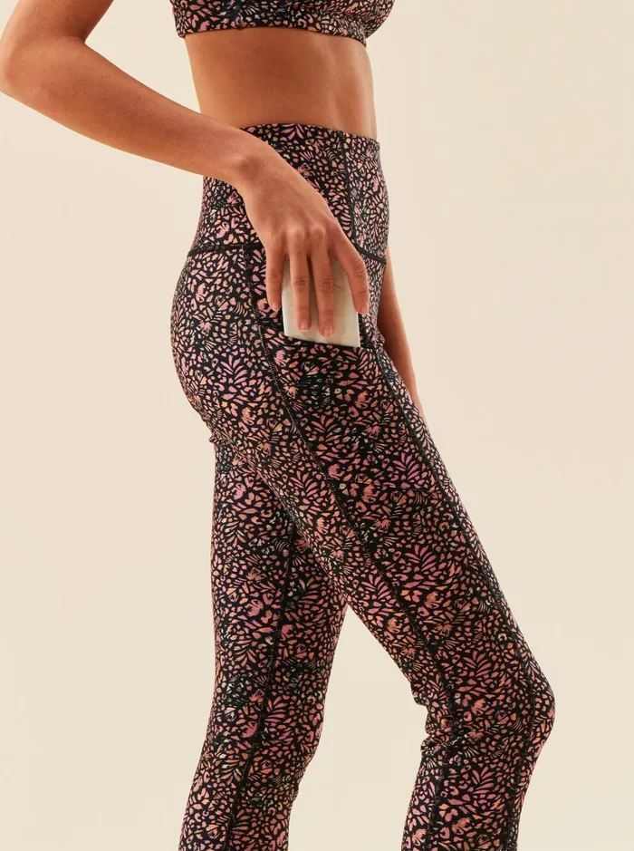 Roxy Bottoms Heart Into It Technical Leggings Antracite Animal Dust 8211 Women