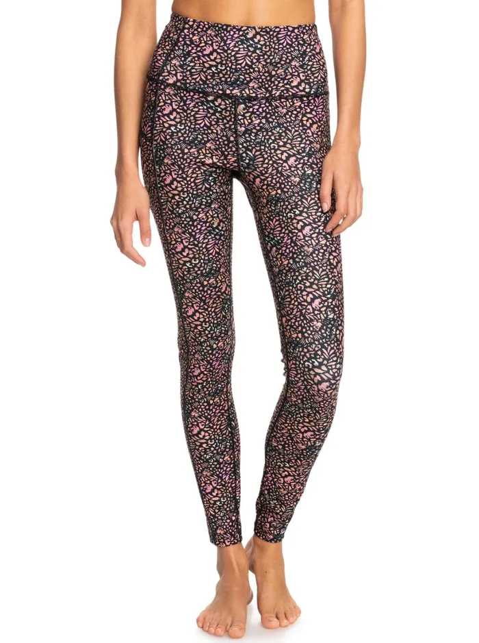 Roxy Bottoms Heart Into It Technical Leggings Antracite Animal Dust 8211 Women