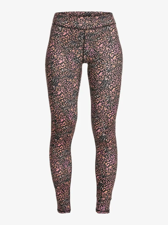 Roxy Bottoms Heart Into It Technical Leggings Antracite Animal Dust 8211 Women