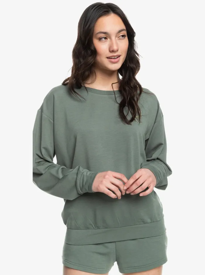 Roxy Fleece and Hoodies Surfing By Moonlight B Cozy Lounge Top Agave Green 8211 Women Roxy Fleece and Hoodies Surfing By Moonlight B Cozy Lounge Top Agave Green 8211 Women