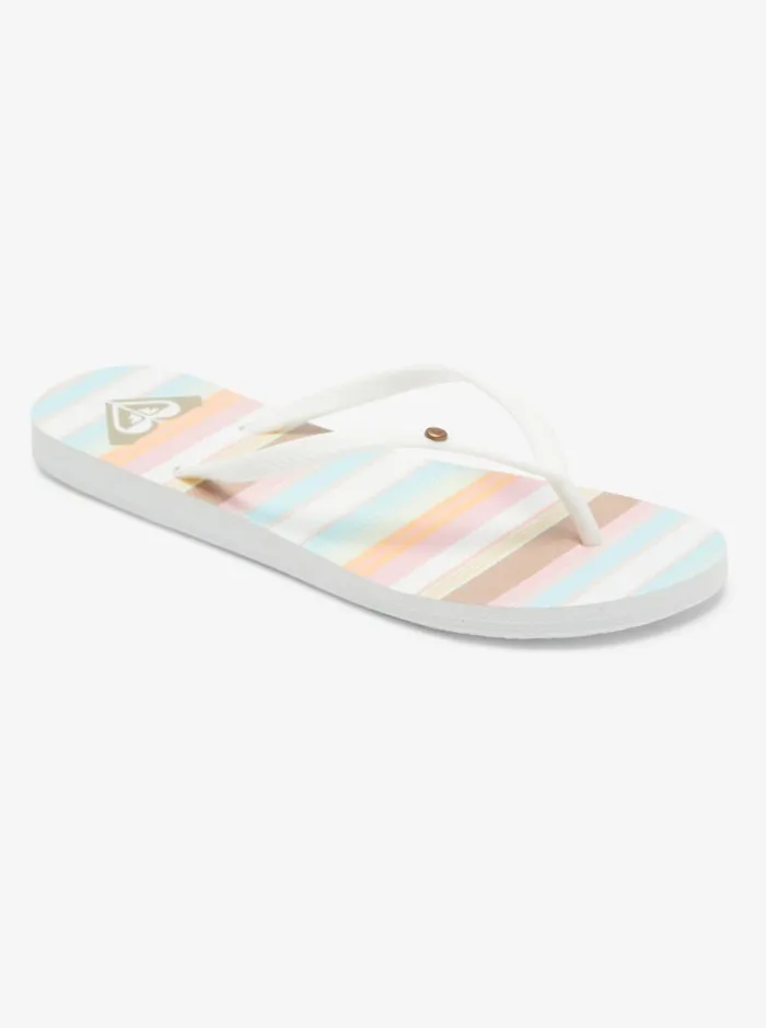 Roxy Flip Flops Bermuda Sandals Whitepinkmulti 8211 Women