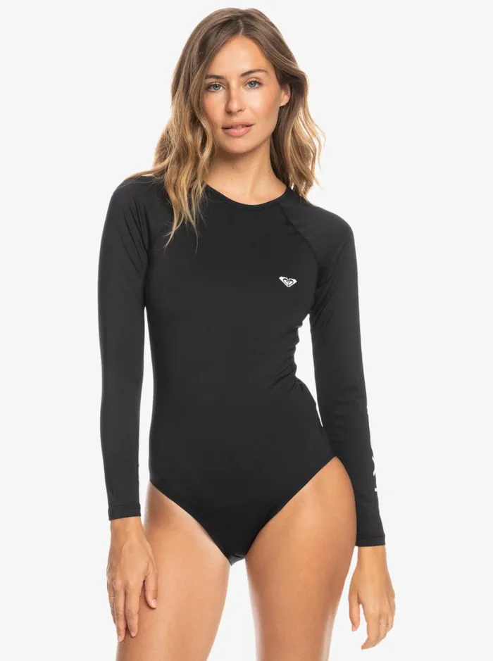 Roxy Rashguards New Essentials Long Sleeve OnePiece Swimsuit Anthracite 8211 Women Roxy Rashguards New Essentials Long Sleeve OnePiece Swimsuit Anthracite 8211 Women