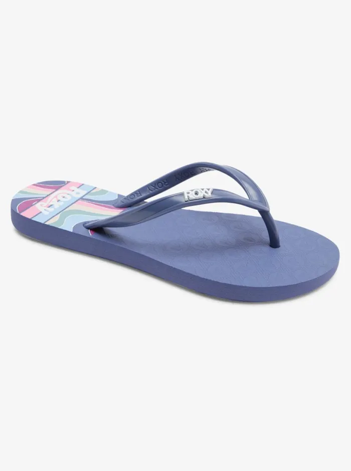 Roxy Shoes and Sandals Girl039s 416 Viva Stamp Sandals Blue Depths 8211 Women
