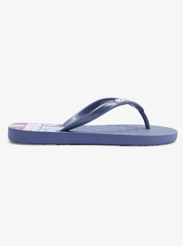 Roxy Shoes and Sandals Girl039s 416 Viva Stamp Sandals Blue Depths 8211 Women