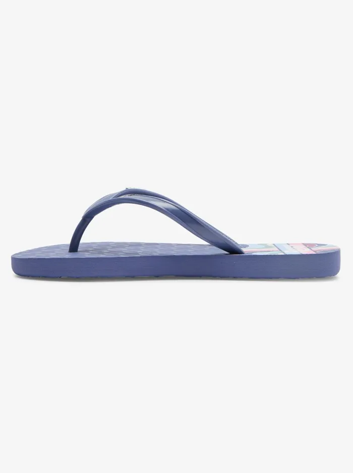 Roxy Shoes and Sandals Girl039s 416 Viva Stamp Sandals Blue Depths 8211 Women