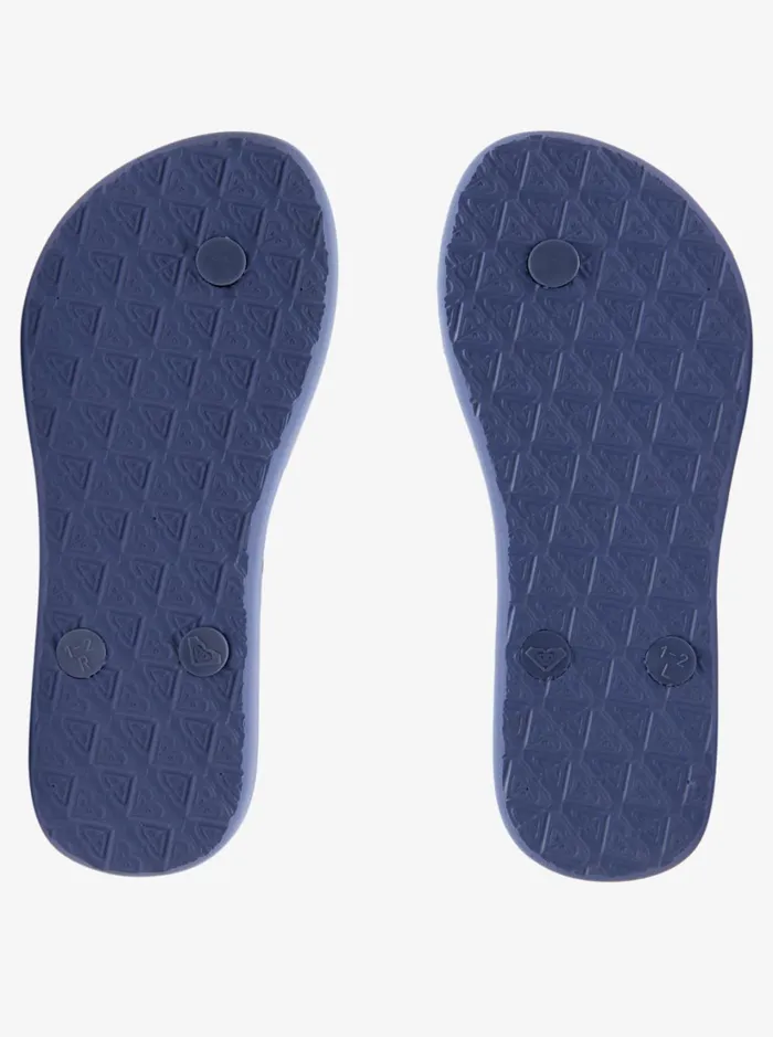 Roxy Shoes and Sandals Girl039s 416 Viva Stamp Sandals Blue Depths 8211 Women