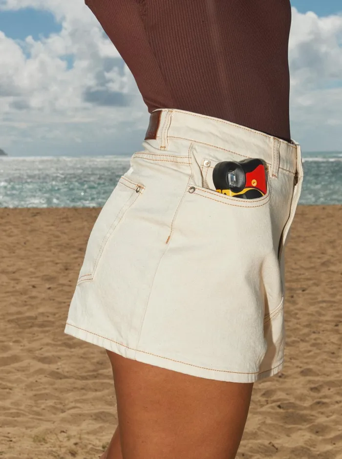 Roxy Shorts Chlo Natural Denim Shorts Natural 8211 Women