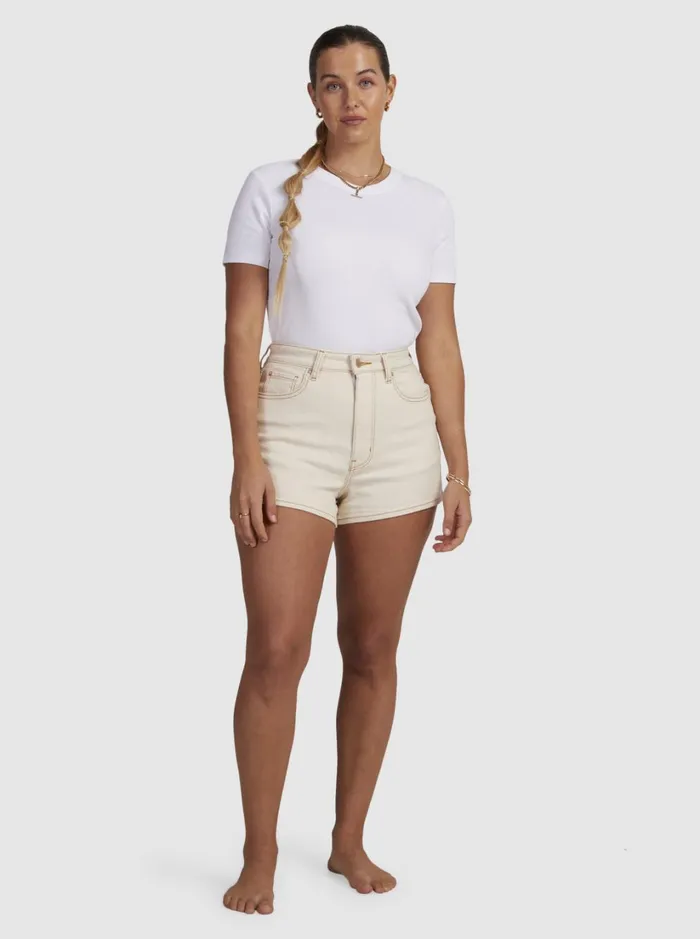 Roxy Shorts Chlo Natural Denim Shorts Natural 8211 Women