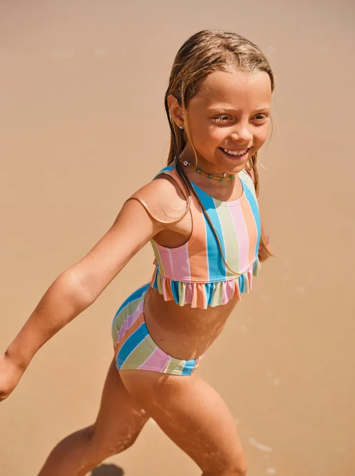 Roxy Swim Girl039s 416 Colors Of The Sun Two Piece Crop Top Bikini Set For Girls Bachelor Button Rainbow Rays 8211 Women Roxy Swim Girl039s 416 Colors Of The Sun Two Piece Crop Top Bikini Set For Girls Bachelor Button Rainbow Rays 8211 Women
