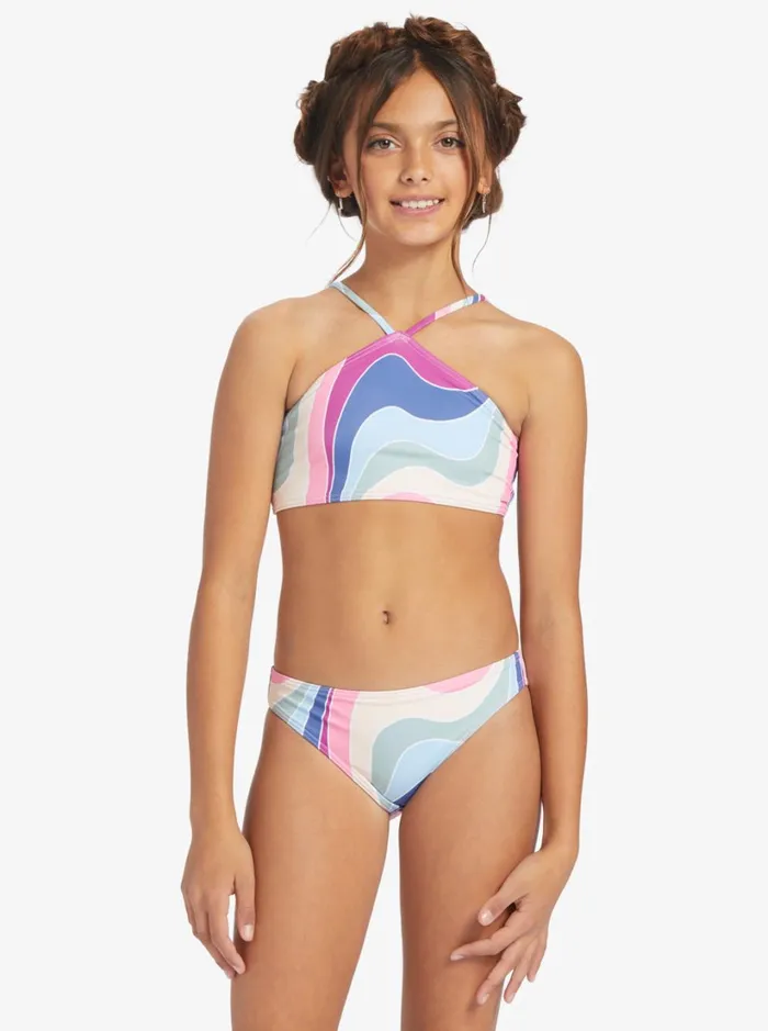 Roxy Swim Girls039 716 Vacation Memories Two Piece Crop Top Bikini Set Vivid Viola Cruz 8211 Women Roxy Swim Girls039 716 Vacation Memories Two Piece Crop Top Bikini Set Vivid Viola Cruz 8211 Women