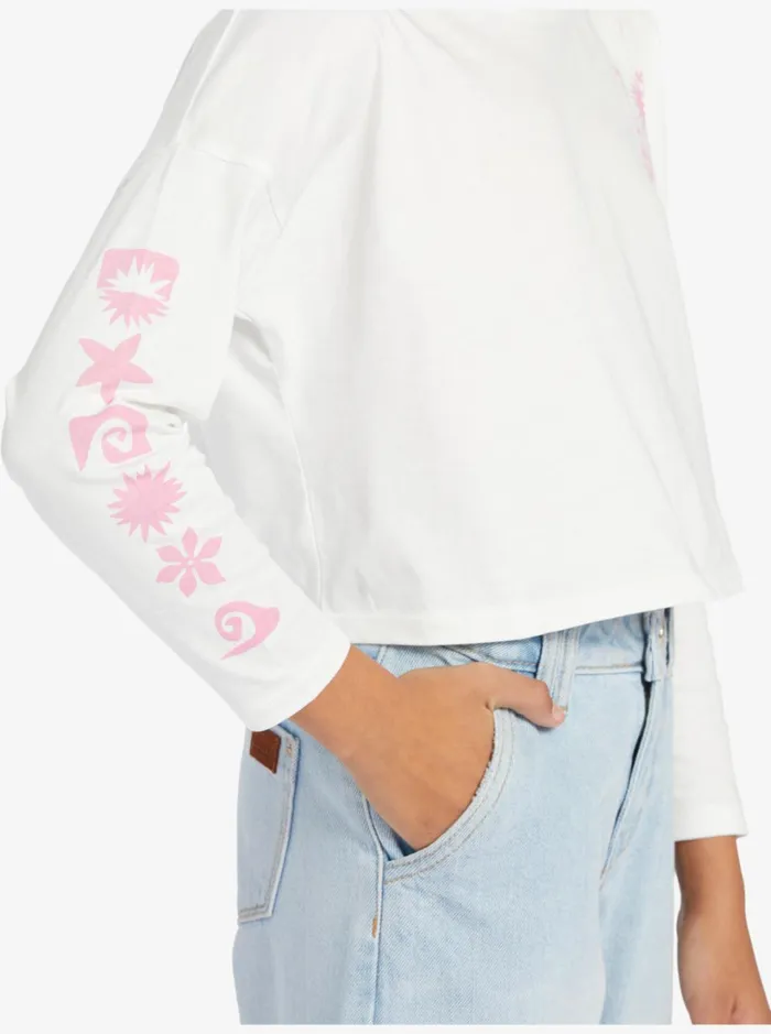 Roxy Tees and Tanks Girl039s 416 All You Never Say Long Sleeve TShirt Snow White 8211 Women