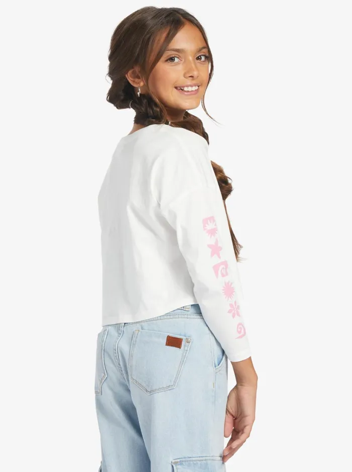 Roxy Tees and Tanks Girl039s 416 All You Never Say Long Sleeve TShirt Snow White 8211 Women