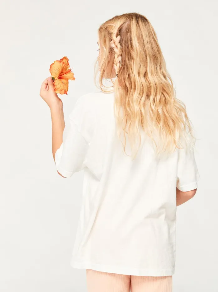 Roxy Tees and Tanks Girl039s 416 Cosmic Window Oversized Boyfriend TShirt Anthracite 8211 Women