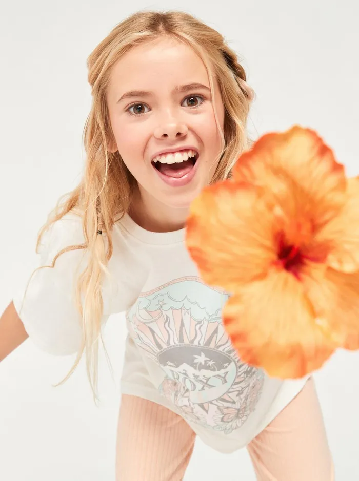 Roxy Tees and Tanks Girl039s 416 Cosmic Window Oversized Boyfriend TShirt Anthracite 8211 Women