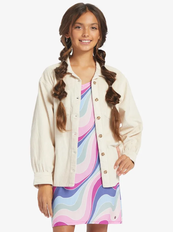 Roxy Tees and Tanks Girls039 416 Something Beautiful Solid Oversized Corduroy Shirt Tapioca 8211 Women Roxy Tees and Tanks Girls039 416 Something Beautiful Solid Oversized Corduroy Shirt Tapioca 8211 Women