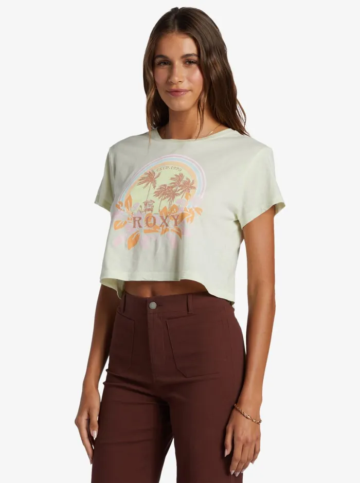Roxy Tees and Tanks Haleiwa Moment Cropped Baby TShirt Ambrosia 8211 Women