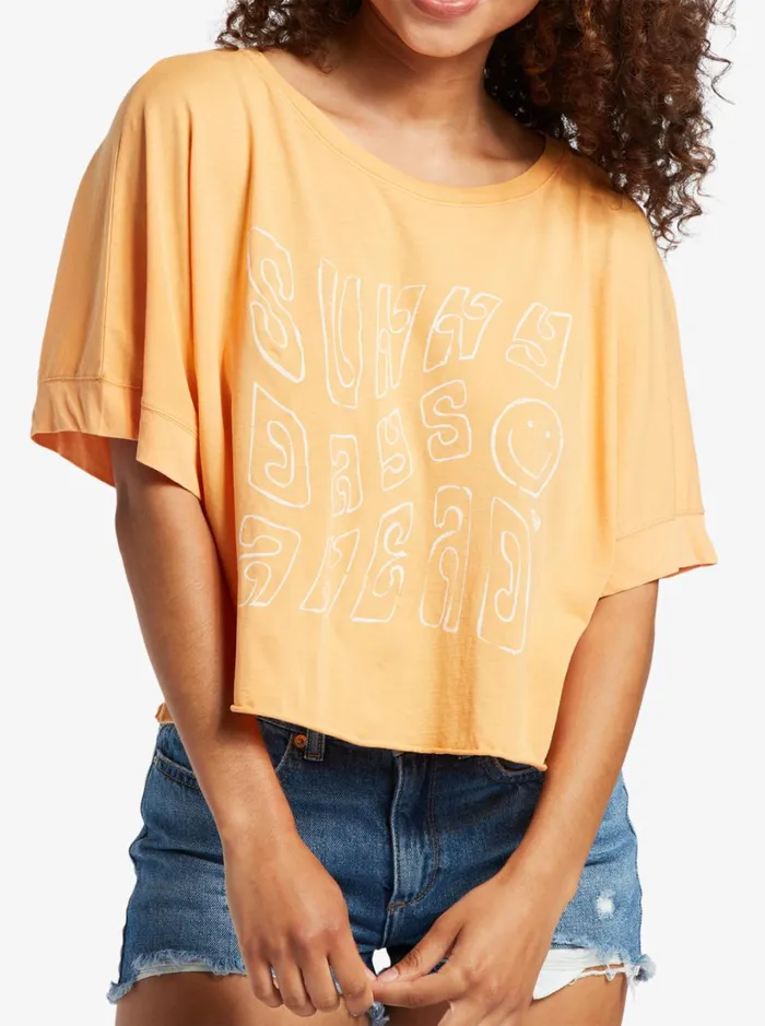 Roxy Tees and Tanks Sunny Smiles TShirt Mock Orange 8211 Women