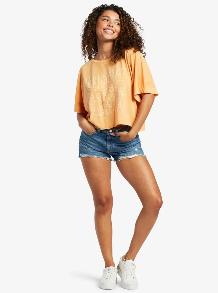 Roxy Tees and Tanks Sunny Smiles TShirt Mock Orange 8211 Women