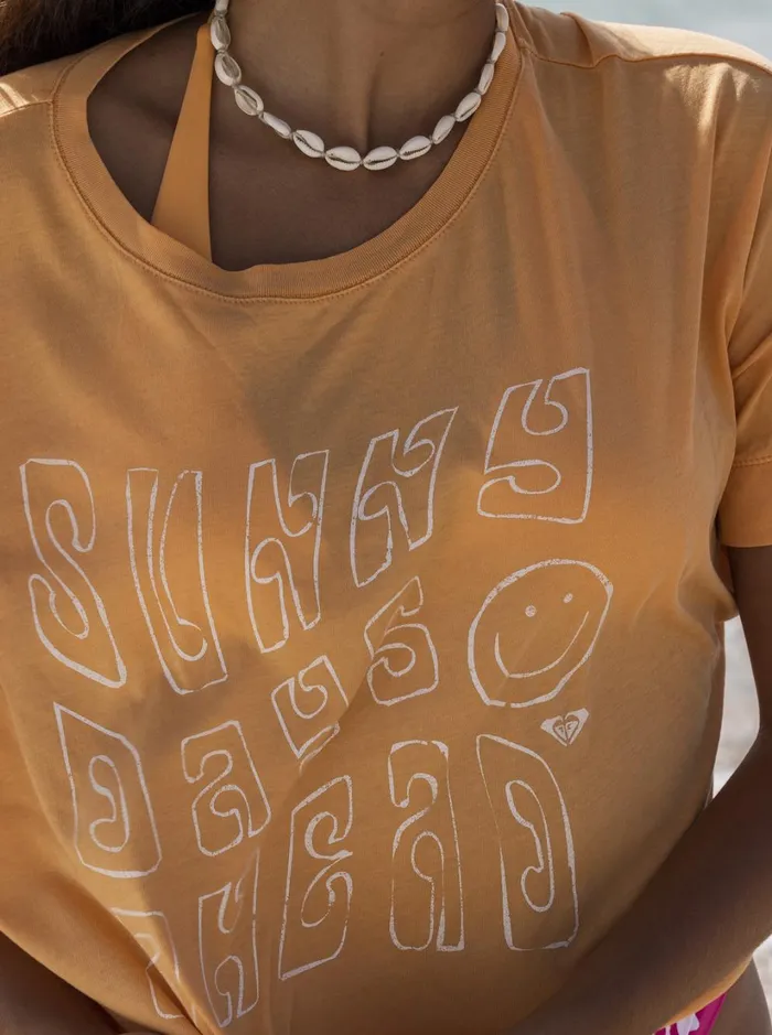 Roxy Tees and Tanks Sunny Smiles TShirt Mock Orange 8211 Women