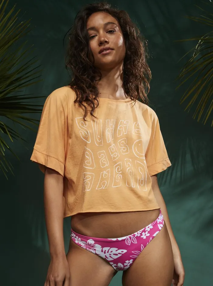 Roxy Tees and Tanks Sunny Smiles TShirt Mock Orange 8211 Women