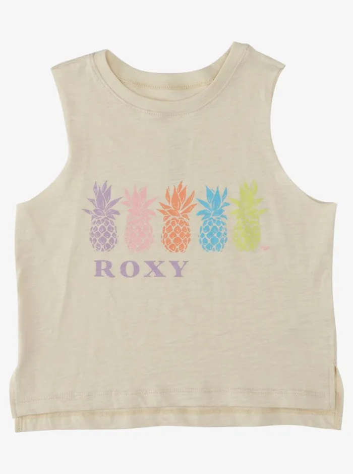 Roxy Tops Girl039s 416 Pineapples Sleeveless TShirt Tapioca 8211 Women
