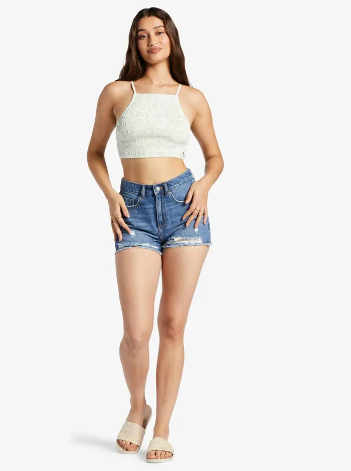 Roxy Tops Live Free Strappy Tank Seacrest Hot Tropics 8211 Women