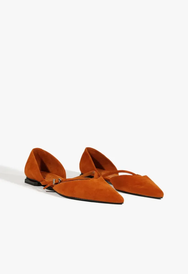 Rue Ballet Flat Brown Women Schutz Shoes Ballerinas
