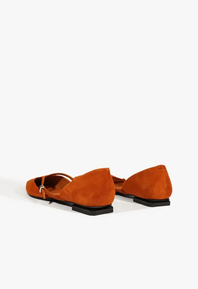 Rue Ballet Flat Brown Women Schutz Shoes Ballerinas