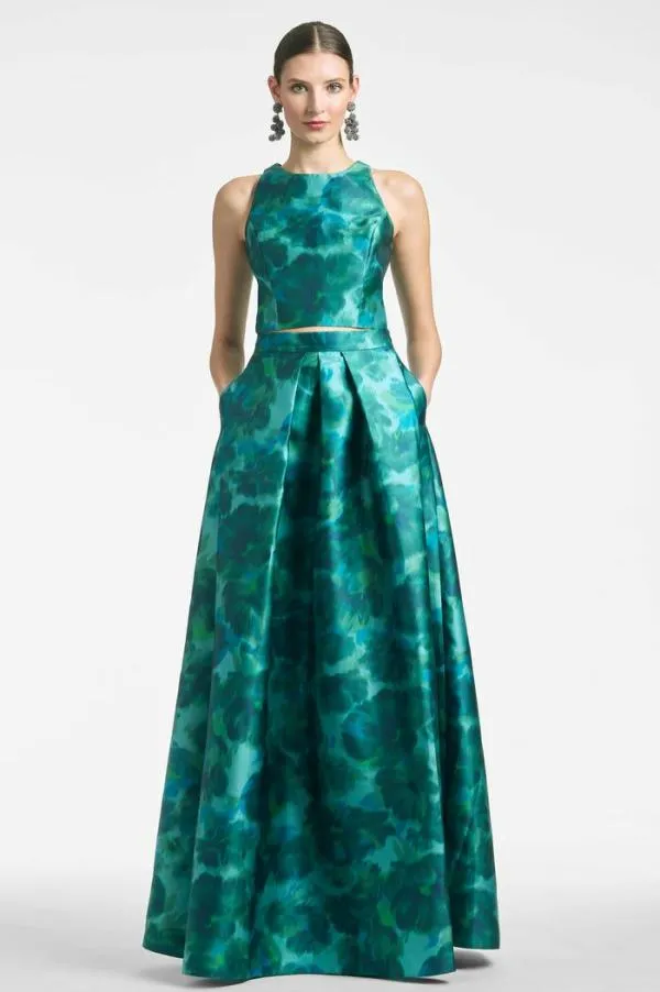Sachin and Babi Lexie Top 8211 Emerald Watercolor Floral Emerald Watercolor Floral Women Tops and Blouses
