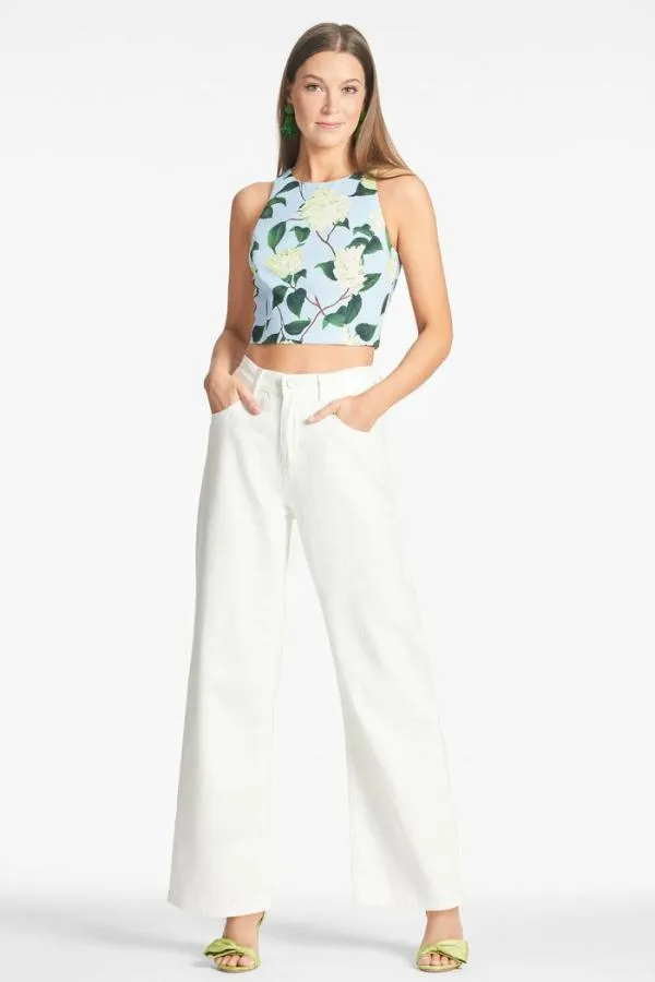 Sachin and Babi Lexie Top 8211 Sky Citrine Peonies Sky Citrine Peonies Women Matching Sets