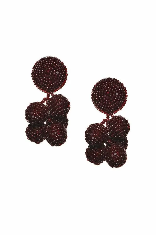 Sachin and Babi Mini Coconuts Earrings 8211 Faceted Beads Merlot Women Earrings