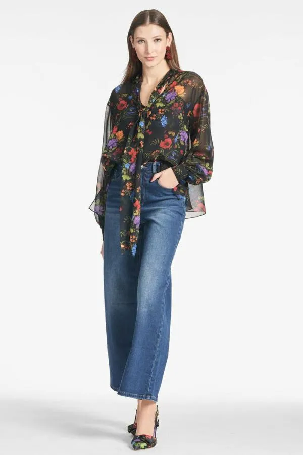 Sachin and Babi Nora Top 8211 Noir Wildflower Noir Wildflower Women Matching Sets