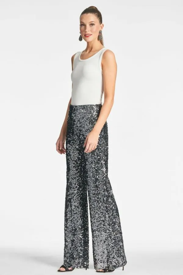 Sachin and Babi Sequin Alli Pant 8211 Gunmetal Gunmetal Women Pants and Jumpsuits