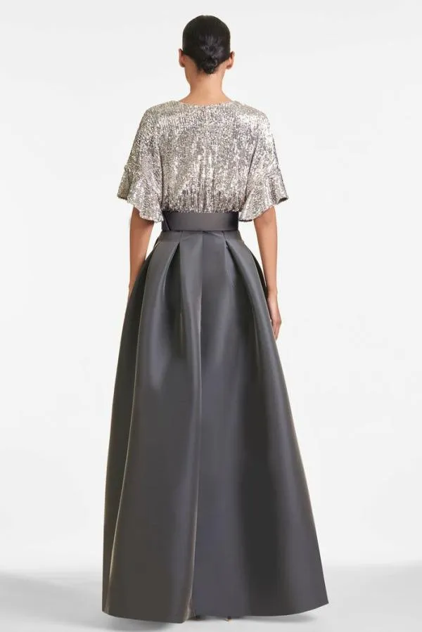 Sachin and Babi Simone Gown 8211 Charcoal Charcoal Women Plus Sizes