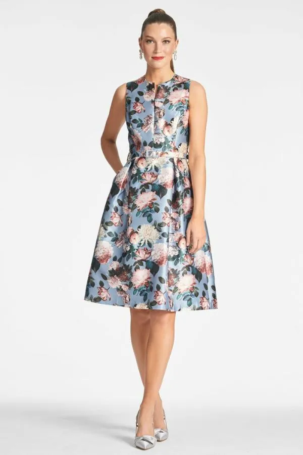 Sachin and Babi Tish Dress 8211 Ice Blue Garden Ice Blue Garden Women Midi