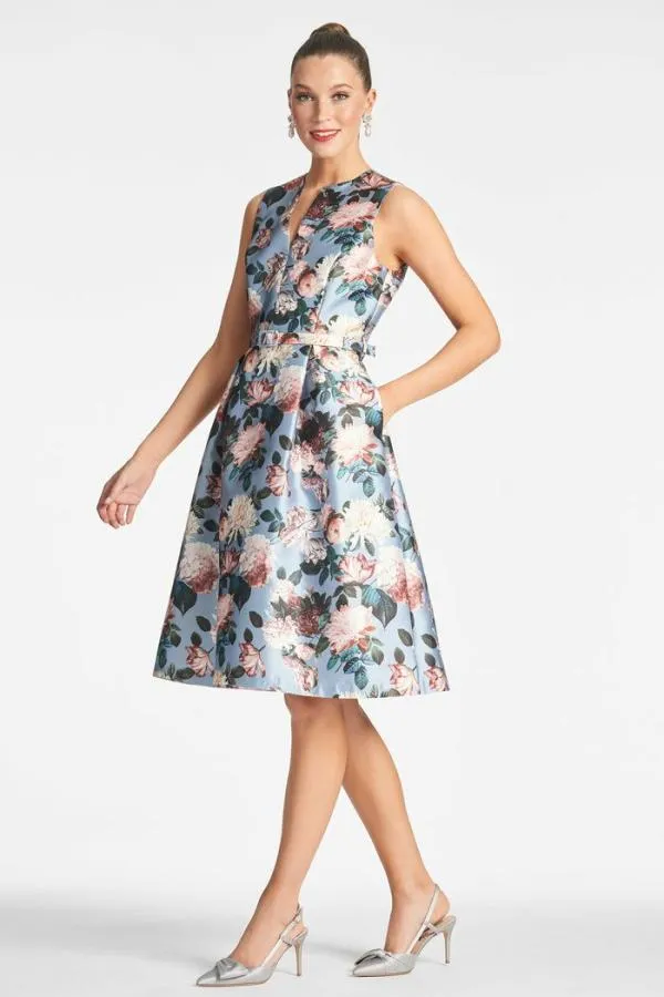 Sachin and Babi Tish Dress 8211 Ice Blue Garden Ice Blue Garden Women Midi