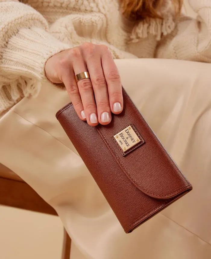 Saffiano Continental Clutch Marine ManWoman Dooney and Bourke Wallets Saffiano Continental Clutch Marine ManWoman Dooney and Bourke Wallets