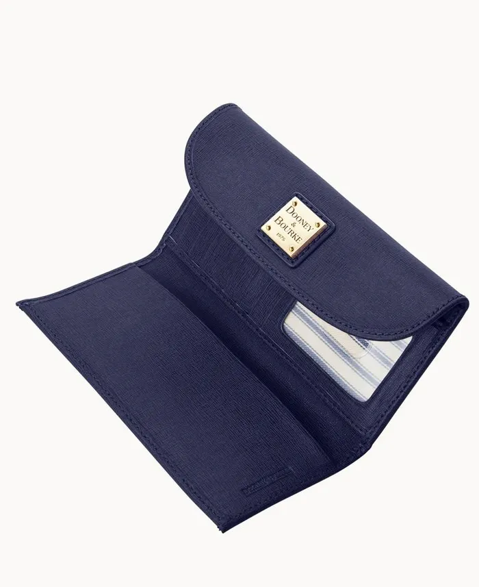 Saffiano Continental Clutch Marine ManWoman Dooney and Bourke Wallets Saffiano Continental Clutch Marine ManWoman Dooney and Bourke Wallets
