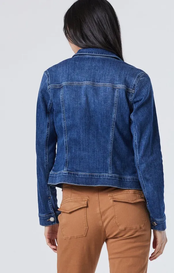 Samantha Jacket In Mid Brushed Feather Blue Women Mavi Jeans Jackets Samantha Jacket In Mid Brushed Feather Blue Women Mavi Jeans Jackets